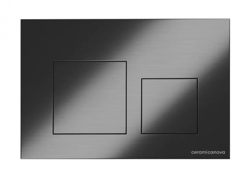 Кнопка смыва Balance, клавиши Square, вороненая сталь CN12-002GG Ceramica Nova