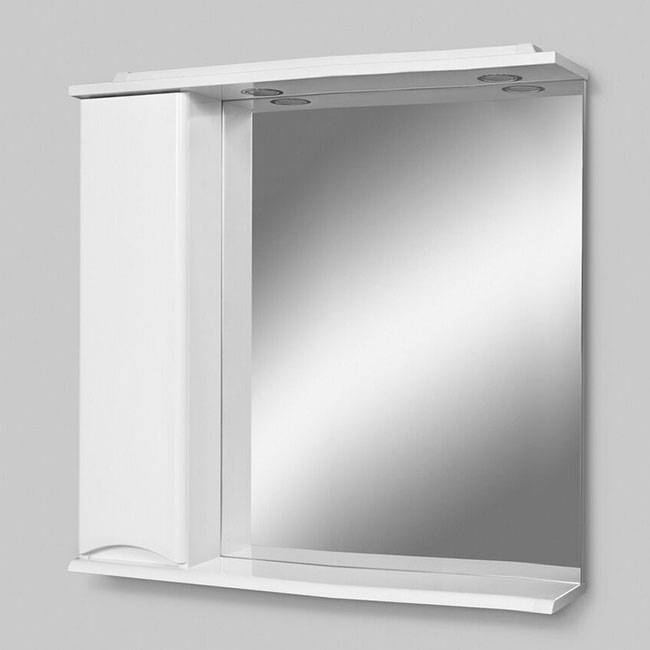 M80MPX1002WG Like, зеркало, частично-зеркальный шкаф, 100 см, с подсветкой, белый, глянец, шт