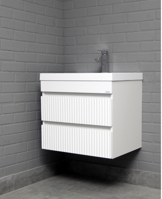 Тумба подвесная под умывальник "UNIT 80" Бриз с двумя ящиками В2 Айсберг DB3005T