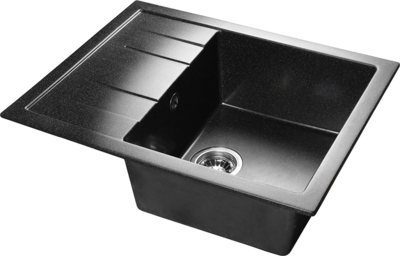 Мойка SANTREK AQUA SQUARE SA-S650L 650*500 мм (черный-308) (+ сифона)