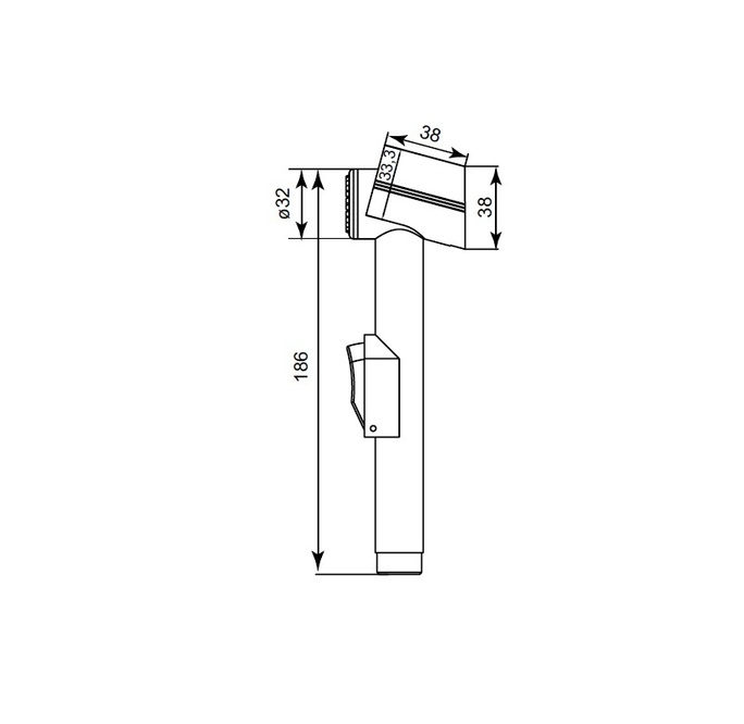 Лейка гигиеническая с держателем, IDDIS, 010SB0Gi20