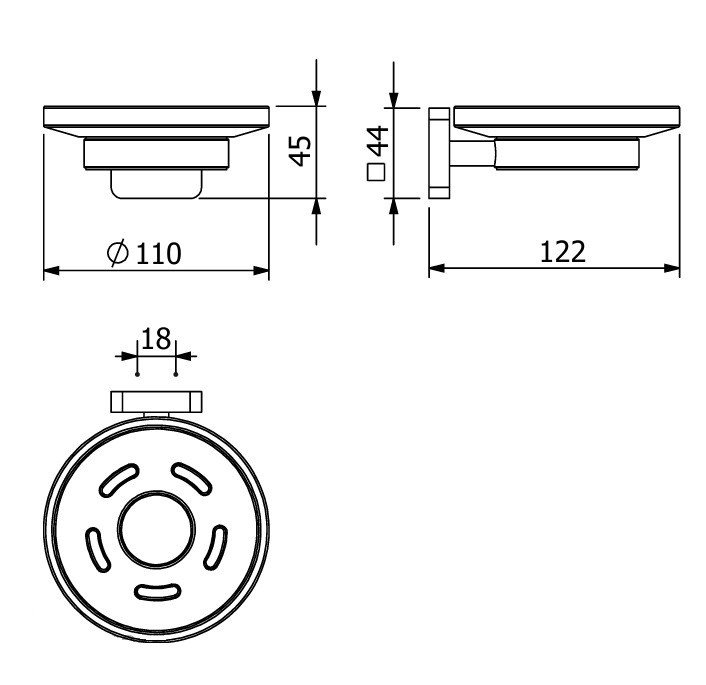 Мыльница подвесная KLUDI VELA S 25985N0 (брашированное золото)