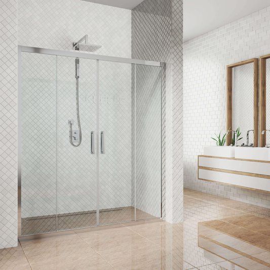 Душевая дверь в нишу Kubele DE019D4 155X200 СМ, СТЕКЛО БЕСЦВ. 6 ММ, ПРОФИЛЬ ХРОМ Матовый