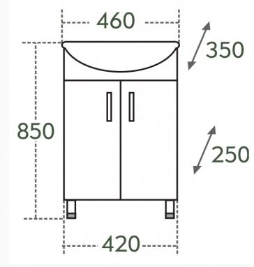 Тумба для умыв. Уют-45 ум. Уют 45