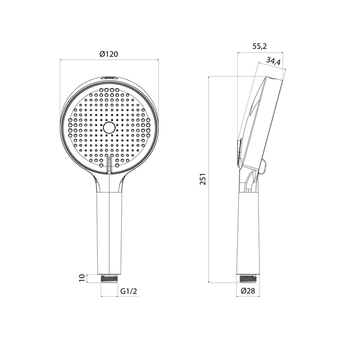 Лейка для душа, золото матовое, Aiger, IDDIS, AIG4FMGi18