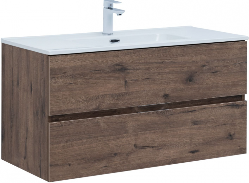 Тумба под раковину AQUANET Алвита new 100 велингтон табак подвесная