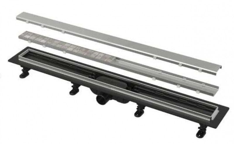 Водоотводящий желоб с порогами для перф. решетки или решетки под кладку плитки, арт. APZ20-950