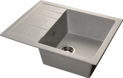 Мойка SANTREK AQUA SQUARE SA-S650L 650*500 мм(серый-310) (+ сифона)